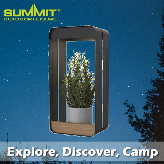 Solar Wall Light & Planter Warm White Decorations