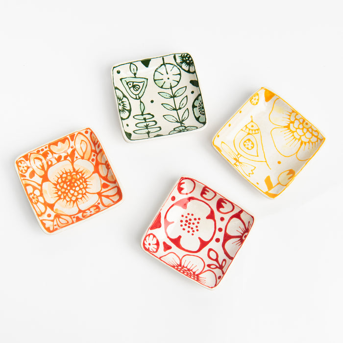 Stephanie Verdun Little Square Dishes on a white background at Addison West