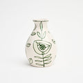 Stephanie Verdun Pear Vase in Dark Green  on a white background at Addison West