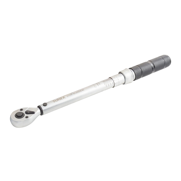 Sunex 1/4" Drive 40-200 ft-bl Dual-Direction Torque Wrench - 97014