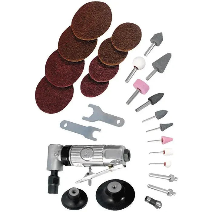 Air Tools - Sunex 1/4 In Mini Angle Air Die Grinder Kit