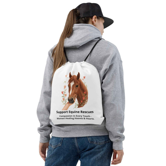 Supporting Equine Rescue Drawstring bags