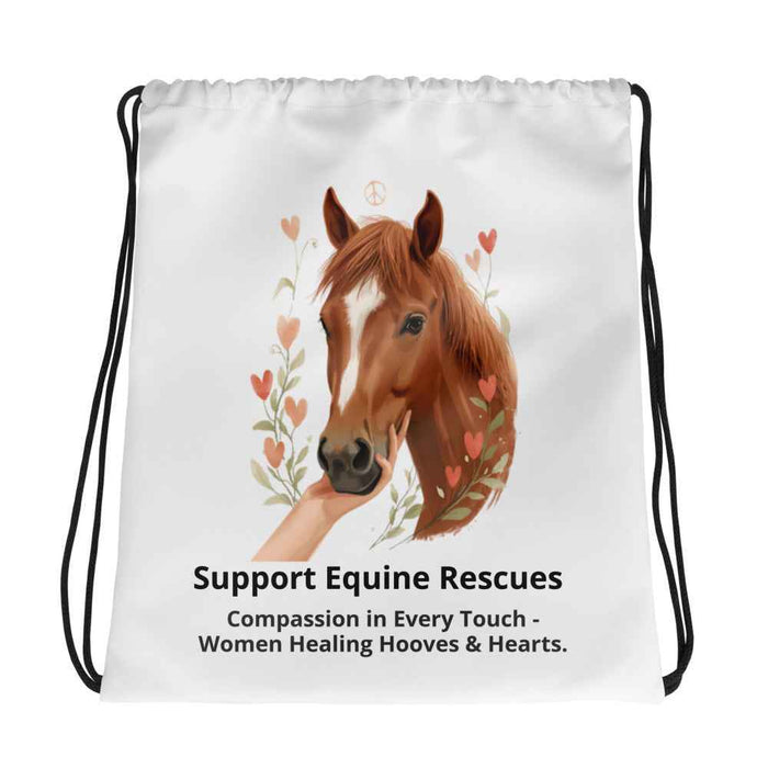 Supporting Equine Rescue Drawstring bags