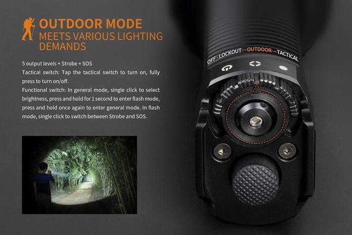fenix tk35 flashlight 2018 outdoor mode