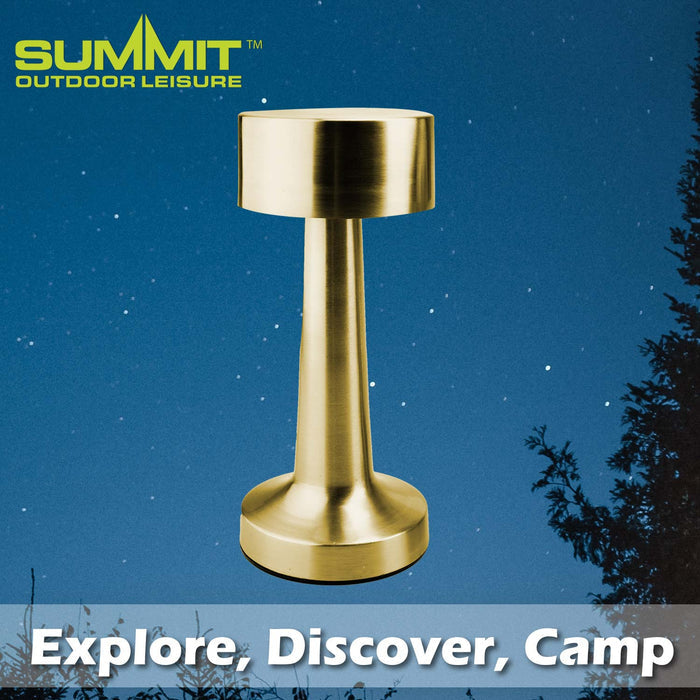 Touch Lamp Rechargeable 3 Light Settings 10cm x 21cm Brushed Gold X 1