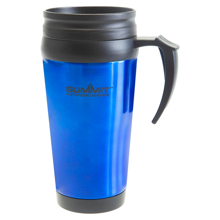 Travel Mug With Lid  Blue - 17cm x 8cm
