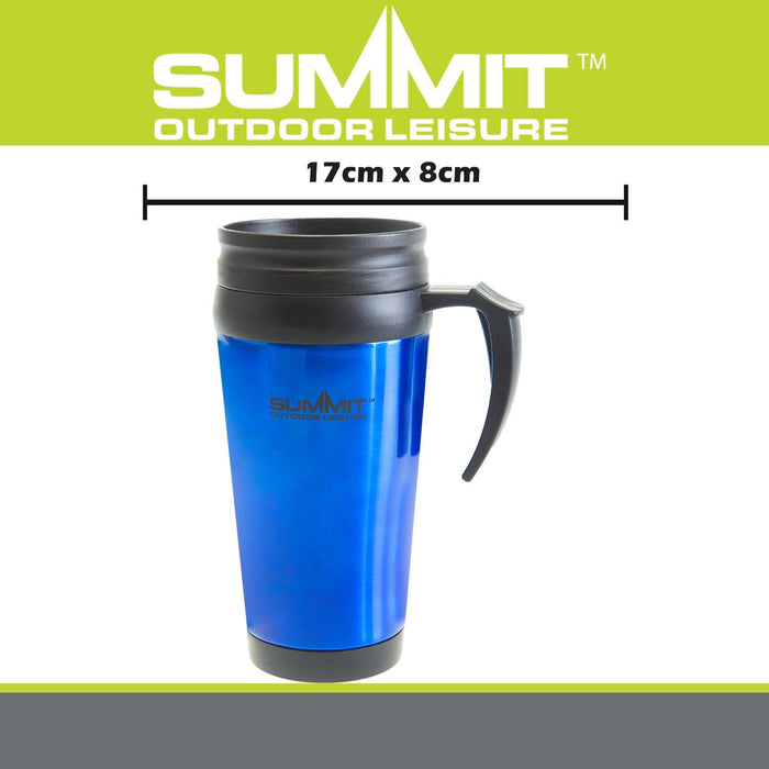 Travel Mug With Lid  Blue - 17cm x 8cm