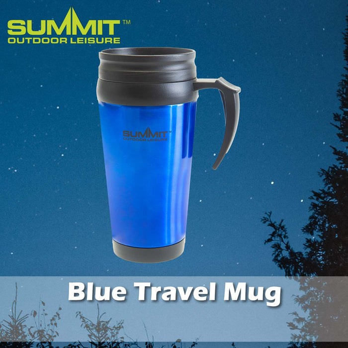 Travel Mug With Lid Good for Days Out Blue - 17cm x 8cm