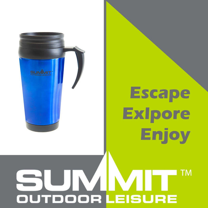 Travel Mug With Lid  Blue - 17cm x 8cm