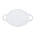Twisted Handle Ceramic Platter - White