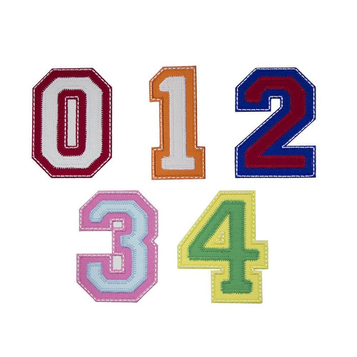 Sweet Varsity Number or Letter Patch - Sew Lucky Embroidery