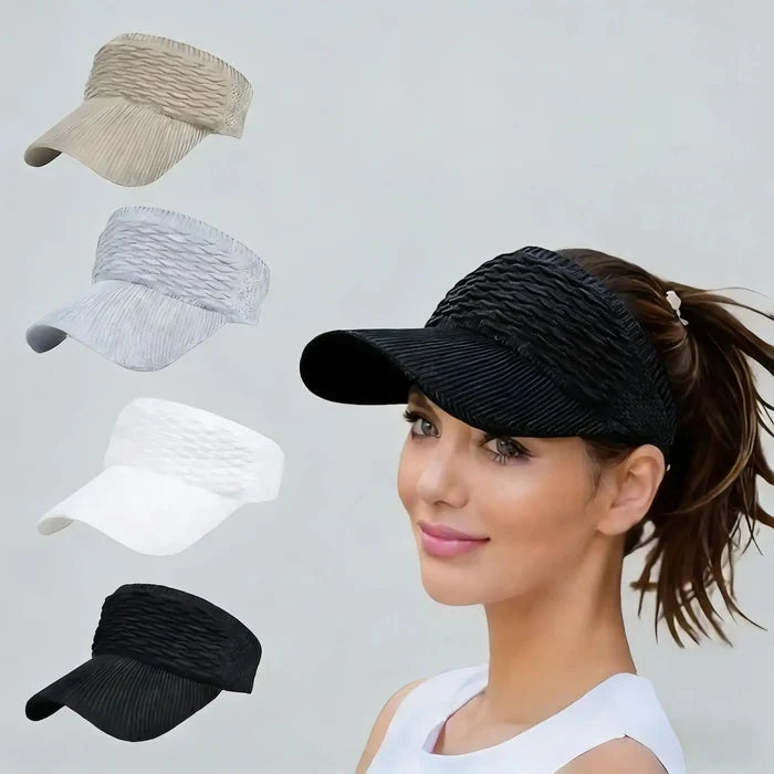 ☀️🧢 Vizir s rupom za visoki rep – UV zaštita, prozračan, za aktivnosti na otvorenom i svakodnevnu upotrebu-HR