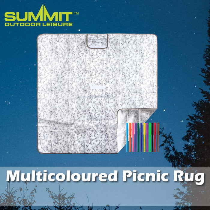 Waterproof Picnic Rug Good for Days Out Multi - 126cm x 126cm