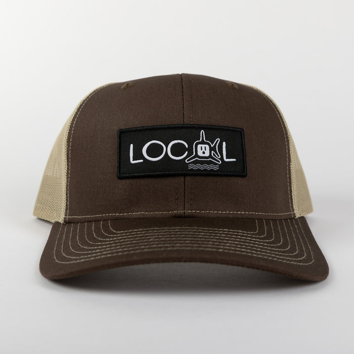 White Local Trucker - Brown/Khaki