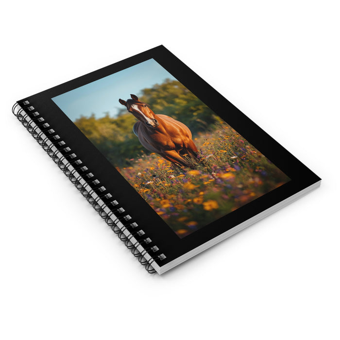 Wildflower Horse Spiral Notebook - Ruled Line