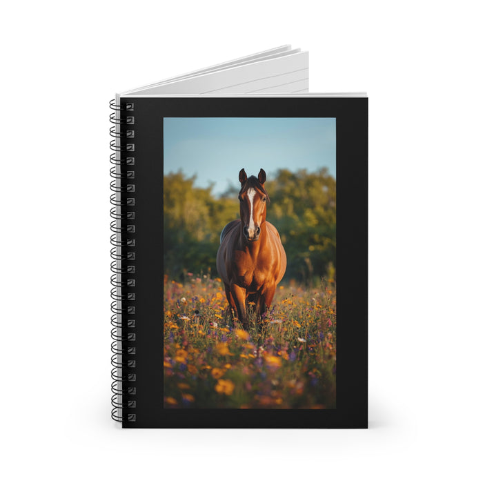 Wildflower Horse Spiral Notebook - Ruled Line