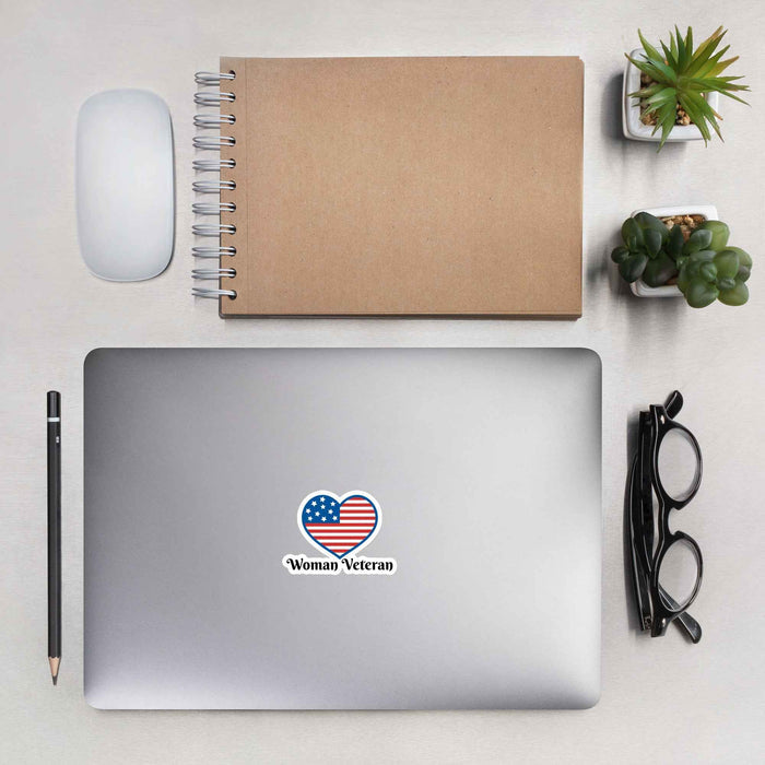 Woman Veteran - Bubble-free stickers - Redhead Creations