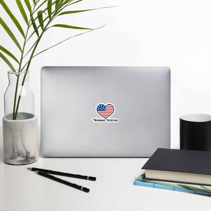 Woman Veteran - Bubble-free stickers - Redhead Creations