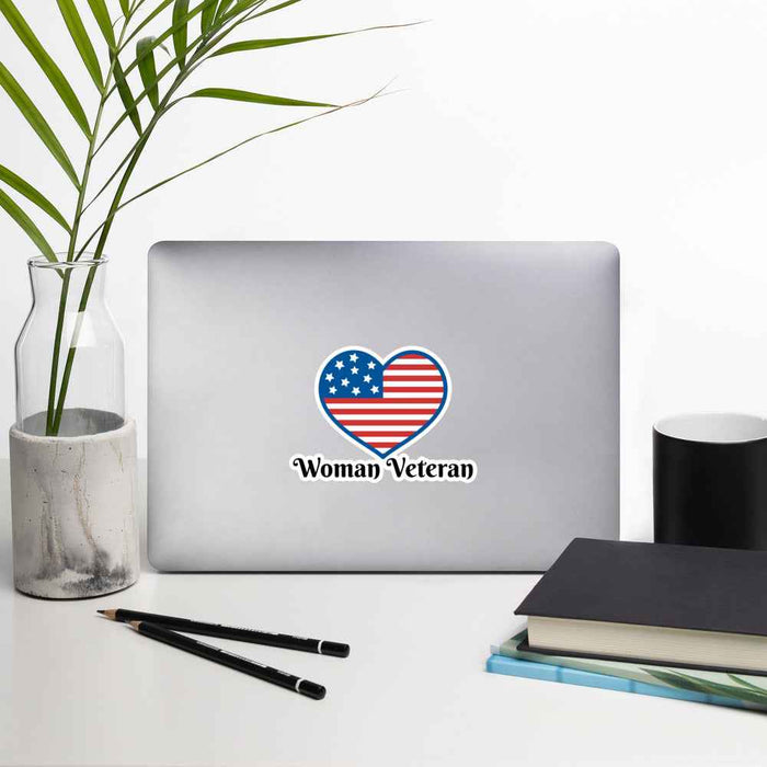 Woman Veteran - Bubble-free stickers - Redhead Creations
